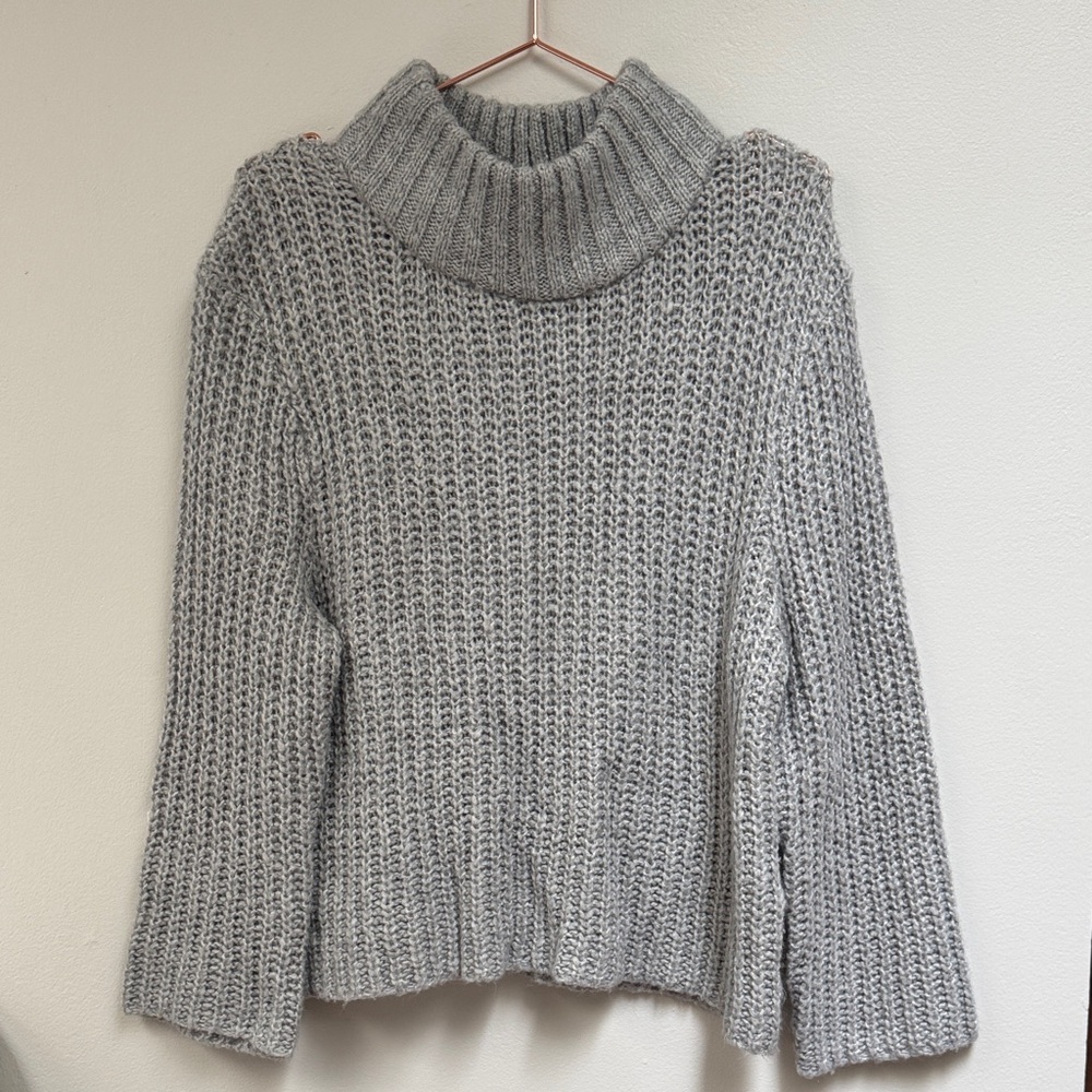 Valette Heather Gray Cowl Neck Sweater